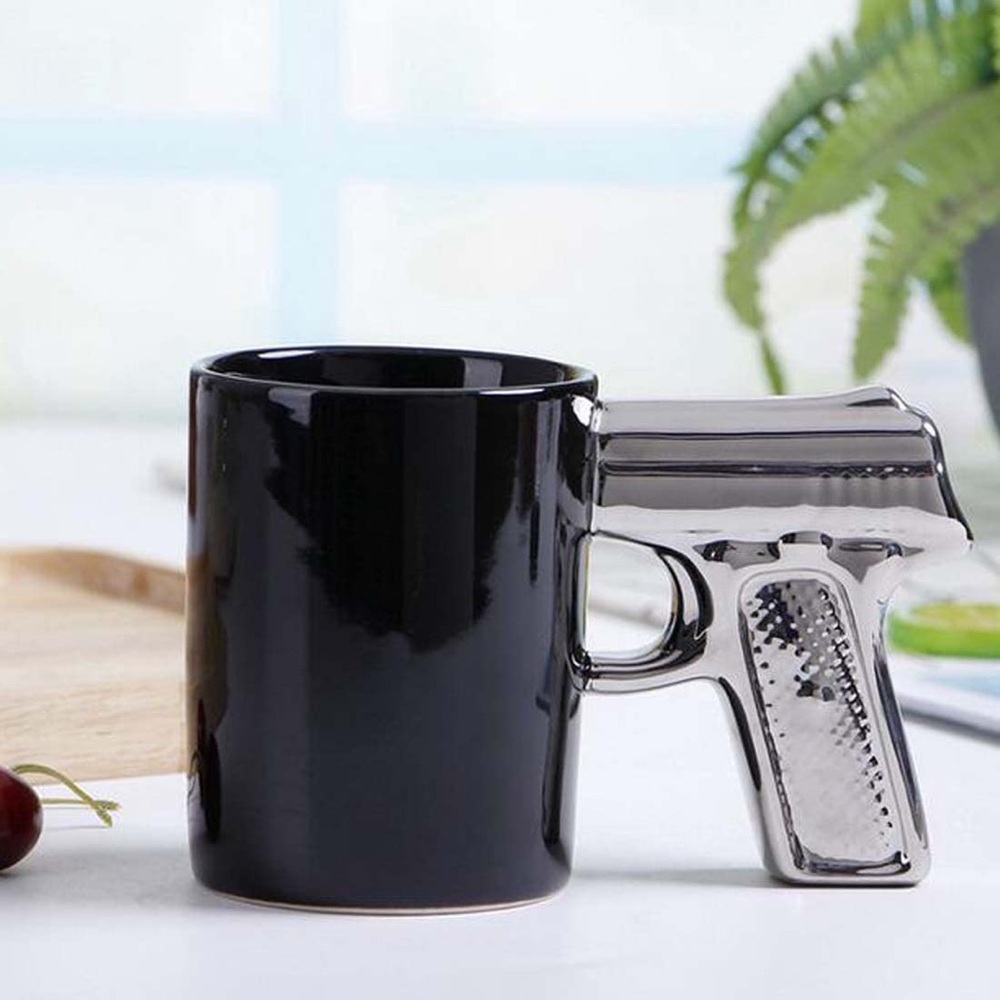 Black Gun Handle Mug